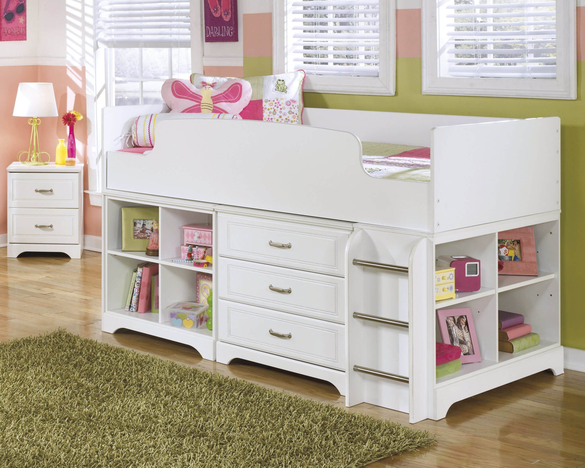 Ashley Lulu Twin Loft Bed Kids, Ashley Bunk Bed With Trundle