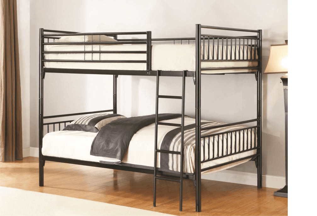 Full Metal Bunk Bed Kids Beds, Twin Over Full Bunk Bed With Mattress Included