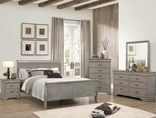Grey Louis Philip Bedroom Set