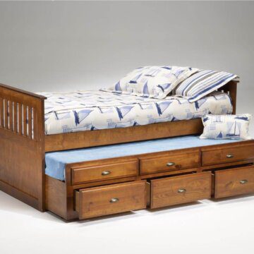 Black Captains Bed with Trundle by Bernards
