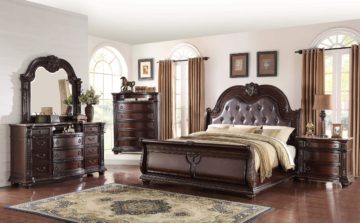 Stanley Marble Top Bedroom Set by Crown Mark