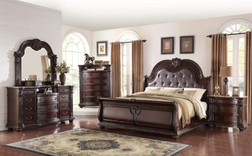 Stanley Marble Top Bedroom Set by Crown Mark