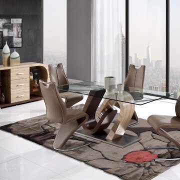 Oak/Walnut Dining Room Set by Global Furniture USA