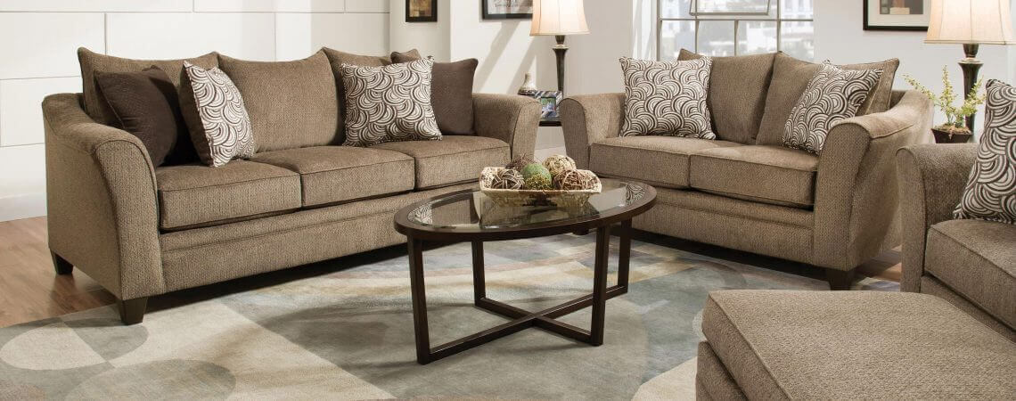 Albany Truffle Sofa And Loveseat By Simmons - Simmons Upholstery Albany Slate Sofa And Loveseat Set