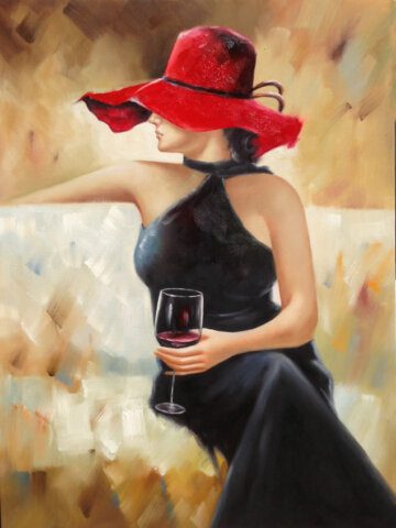 Lady with Wine Glass