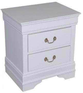 White Louis Philip Nightstand by Crown Mark
