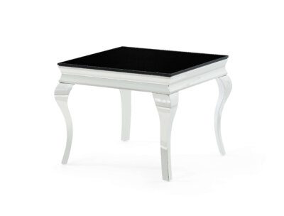 Neoclassical Black and Chrome Coffee Table