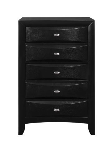 Linda Black Full Captain Storage Bed