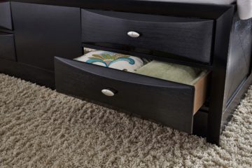 Linda Black Full Captain Storage Bed
