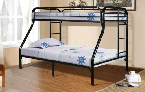 Black Twin Over Full Metal Bunk Bed