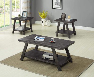 Grey Coffee and End Table Set