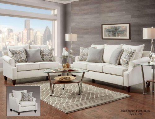 Bay Ridge Cream Sofa and Loveseat