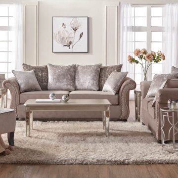 Cosmo Putty Sofa and Loveseat