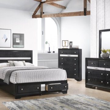 B4670 Regata Black Storage Bedroom Set