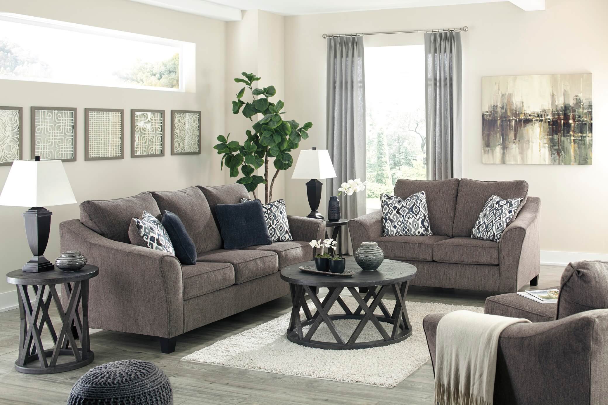 Nemoli Slate Living Room Set | Urban Furniture Outlet