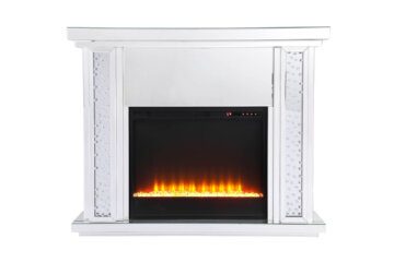 mirror mantel with fireplace