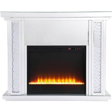 mirror mantel with fireplace