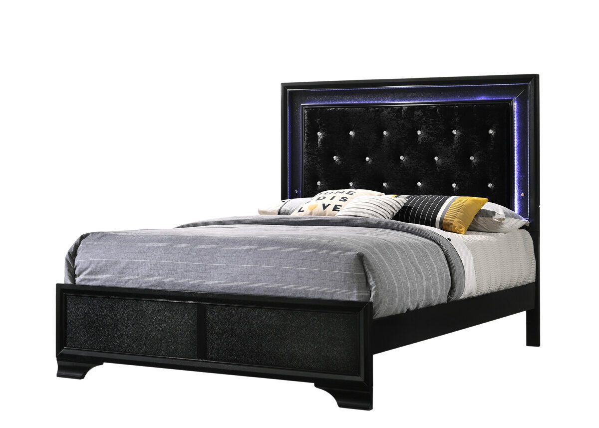 Micah Black LED Bedroom Furniture Sets Urban Furniture Outlet