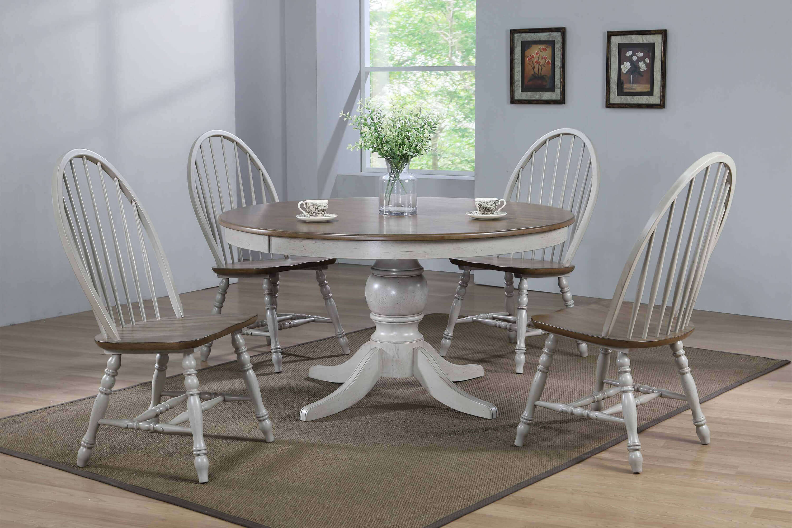 Jack Round Pedastal Dining Table Set, Round Pedestal Kitchen Table And Chairs