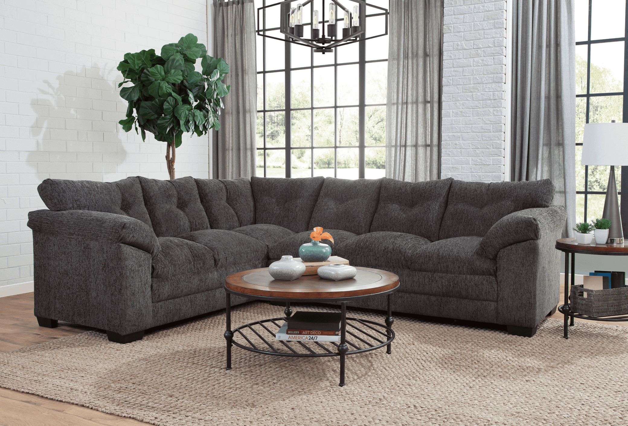 tilskuer justere overse Olympus Charcoal Sectional | Sectional Sofa Sets