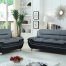 Grey on Black Living Room Set