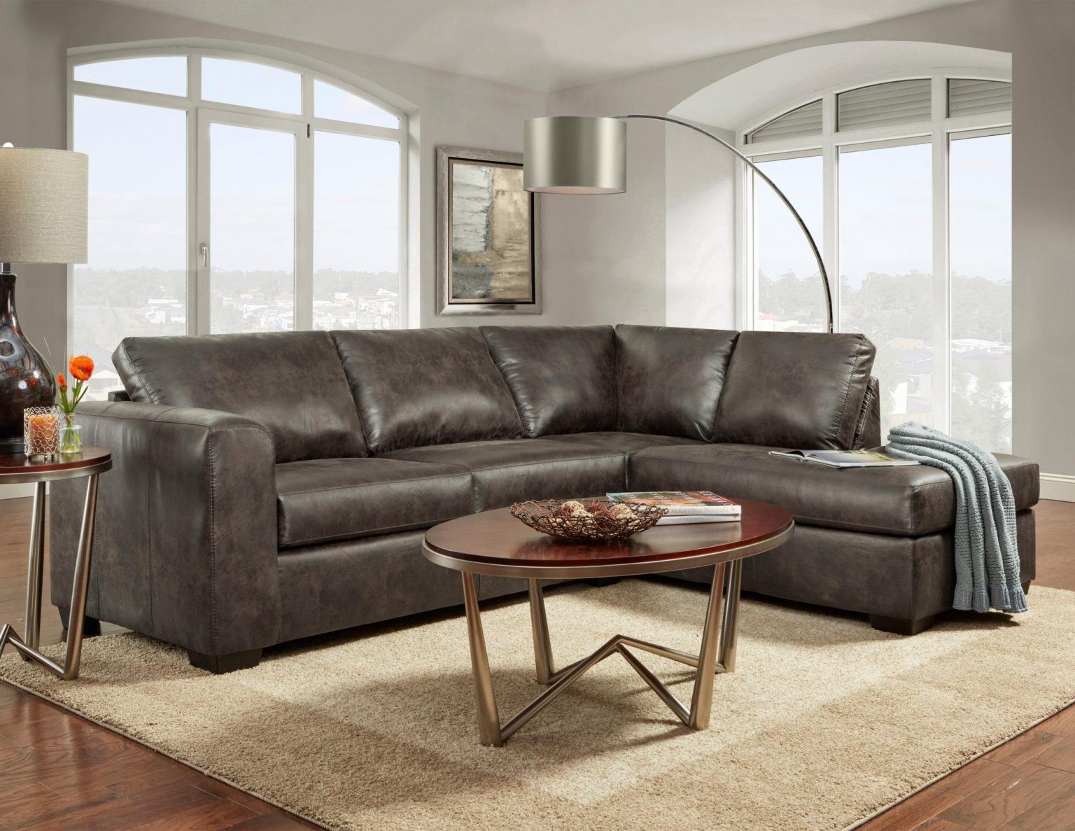 Yuma Charcoal Sectional   Urban Furniture Outlet