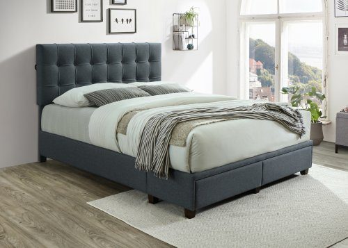 Antoine Grey Upholstered Bed