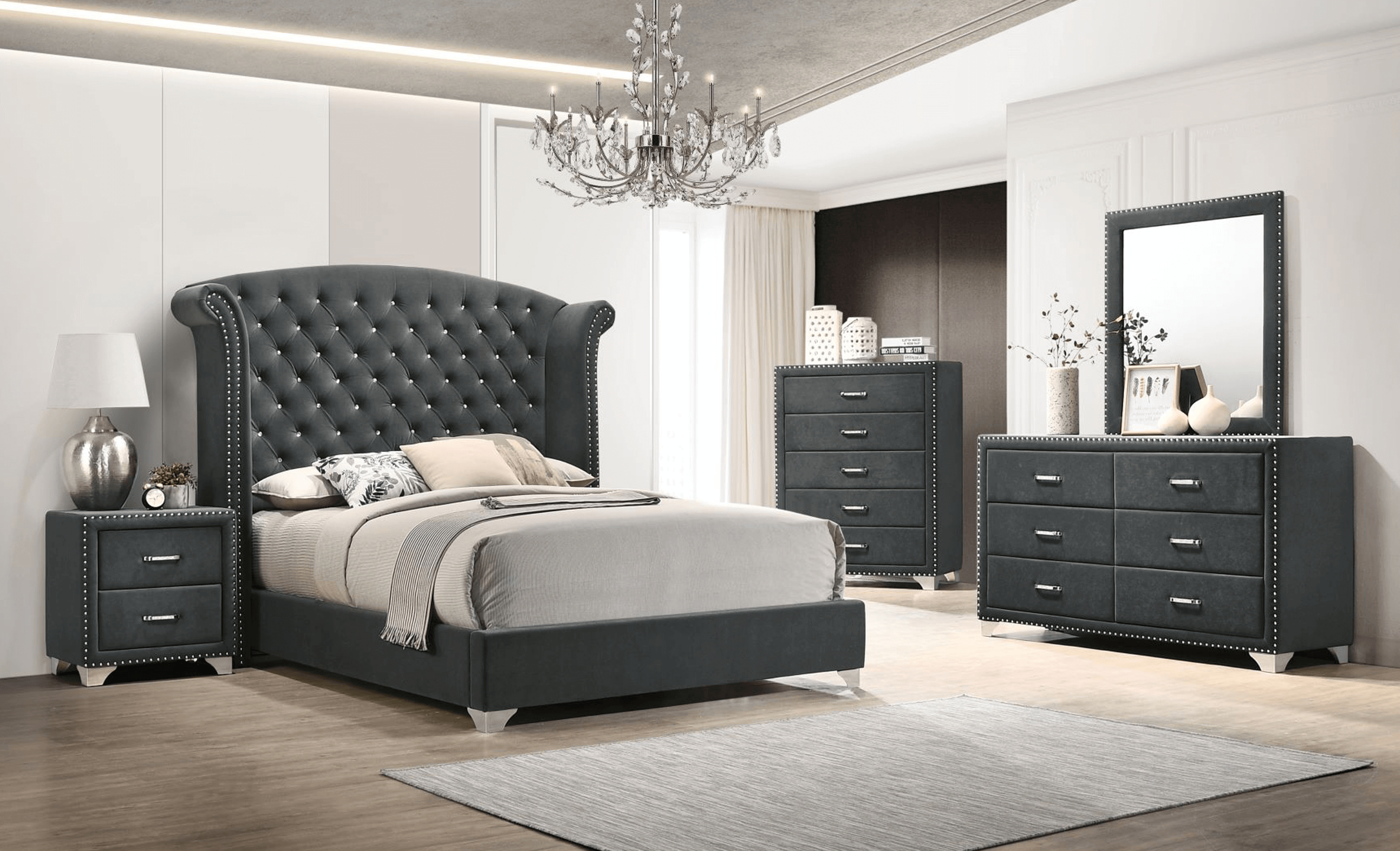 grey denise bedroom set | urban furniture outlet
