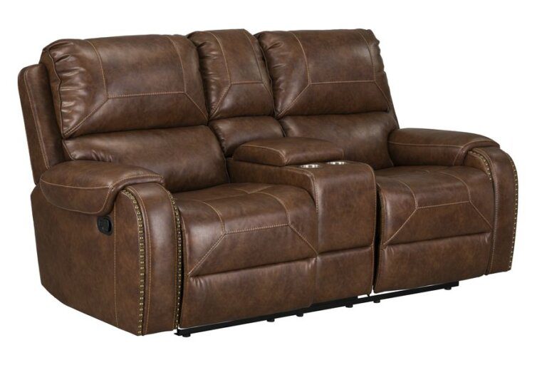 garrison brown leather sofa