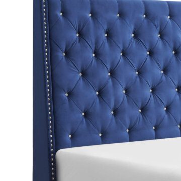 5265 Chantilly Royal Blue Upholstered Bed