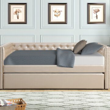 Pearl Tufted Trina Daybed with Trundle