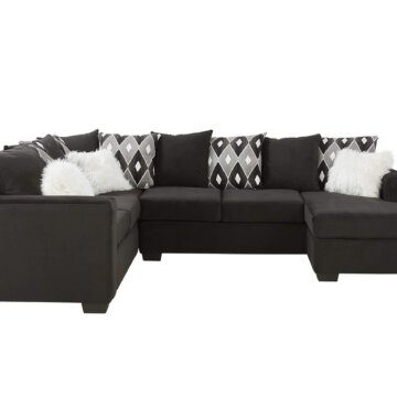 3160 Jet Black Chaise Sectional