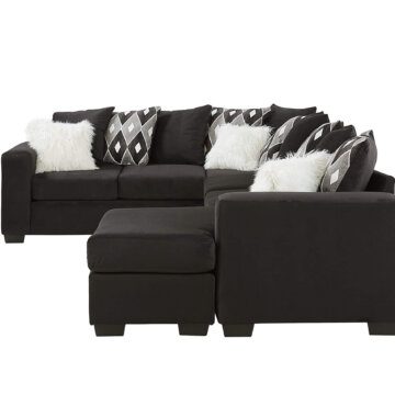 3160 Jet Black Chaise Sectional