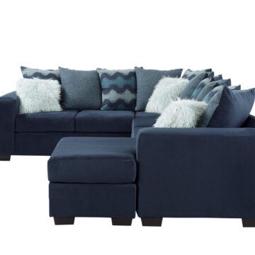 3165 Jet Blue Chaise Sectional