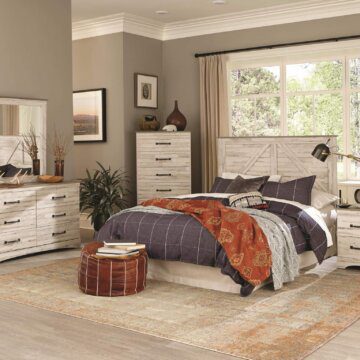 Aspen White/Grey Bedroom Set
