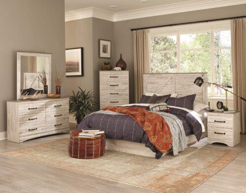 Aspen White/Grey Bedroom Set