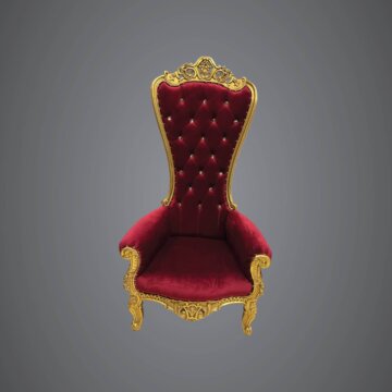 Throne Chair Red and Gold