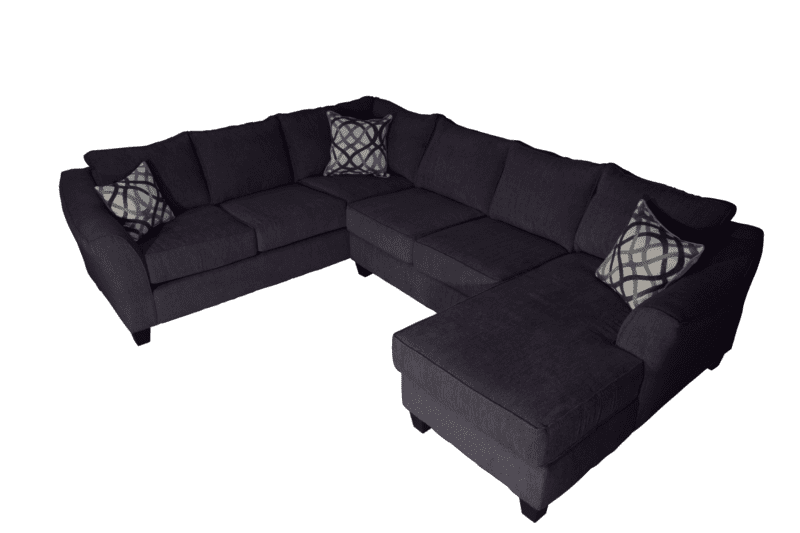 Suave Feather Slate Sectional Urban Furniture Outlet