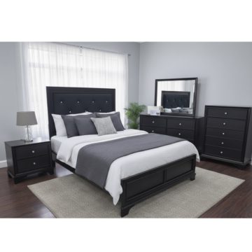 11035 Black LED Bedroom Set