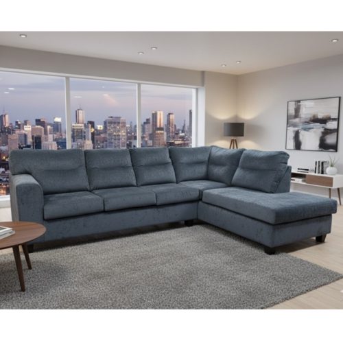 1431 Mercury Navy Chaise Sectional