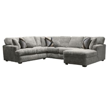 6255 Posh Grey Plush Sectional